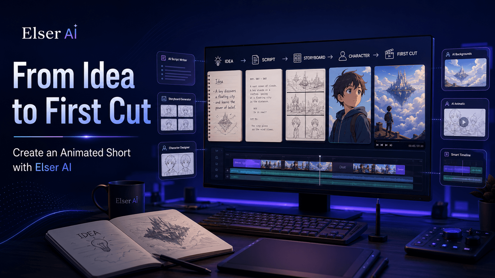 From Idea to First Cut: How to Create an Animated Short in Minutes with Elser AI