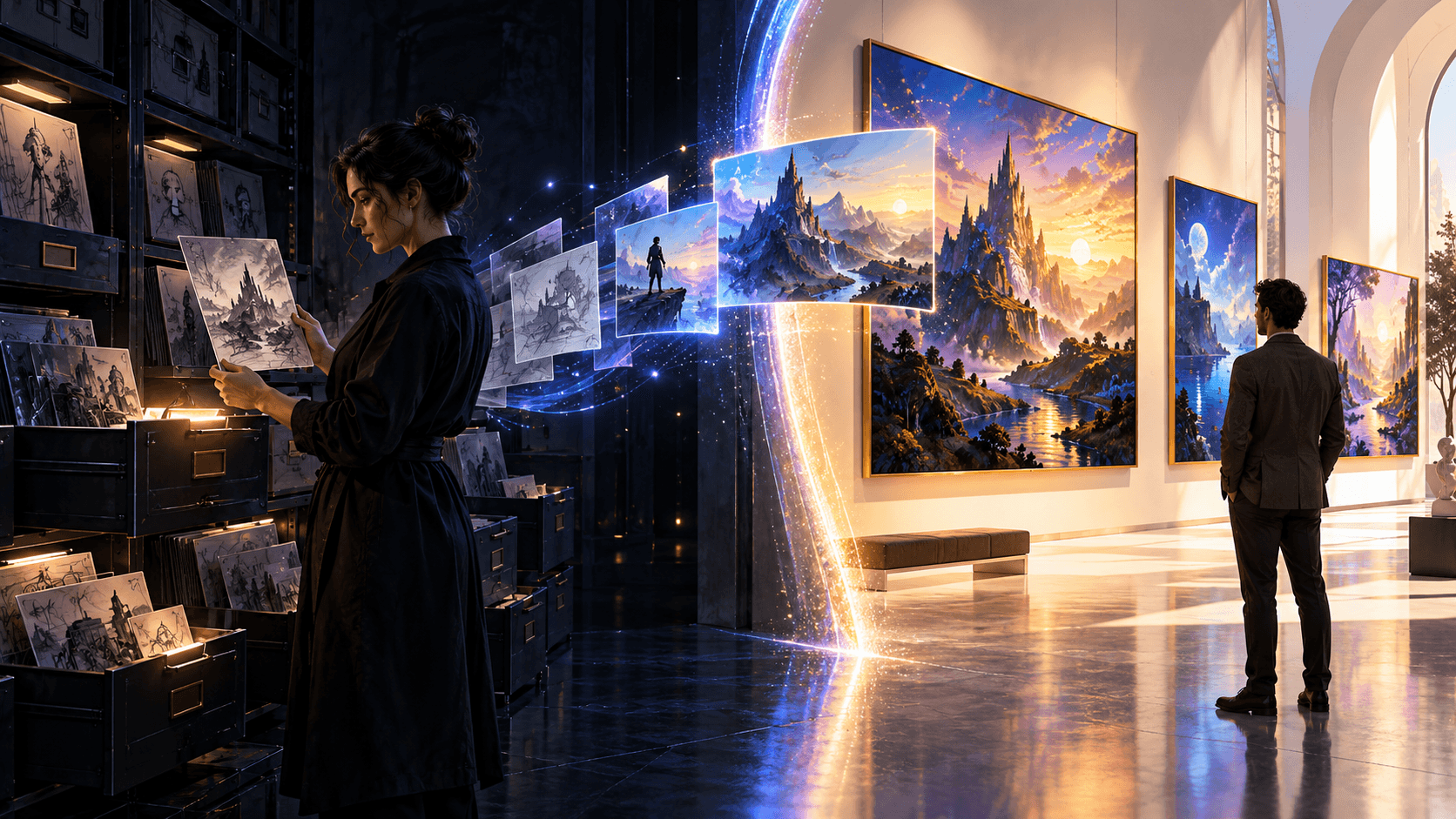 Private vs Public AI Art: A File and Sharing System for Creators