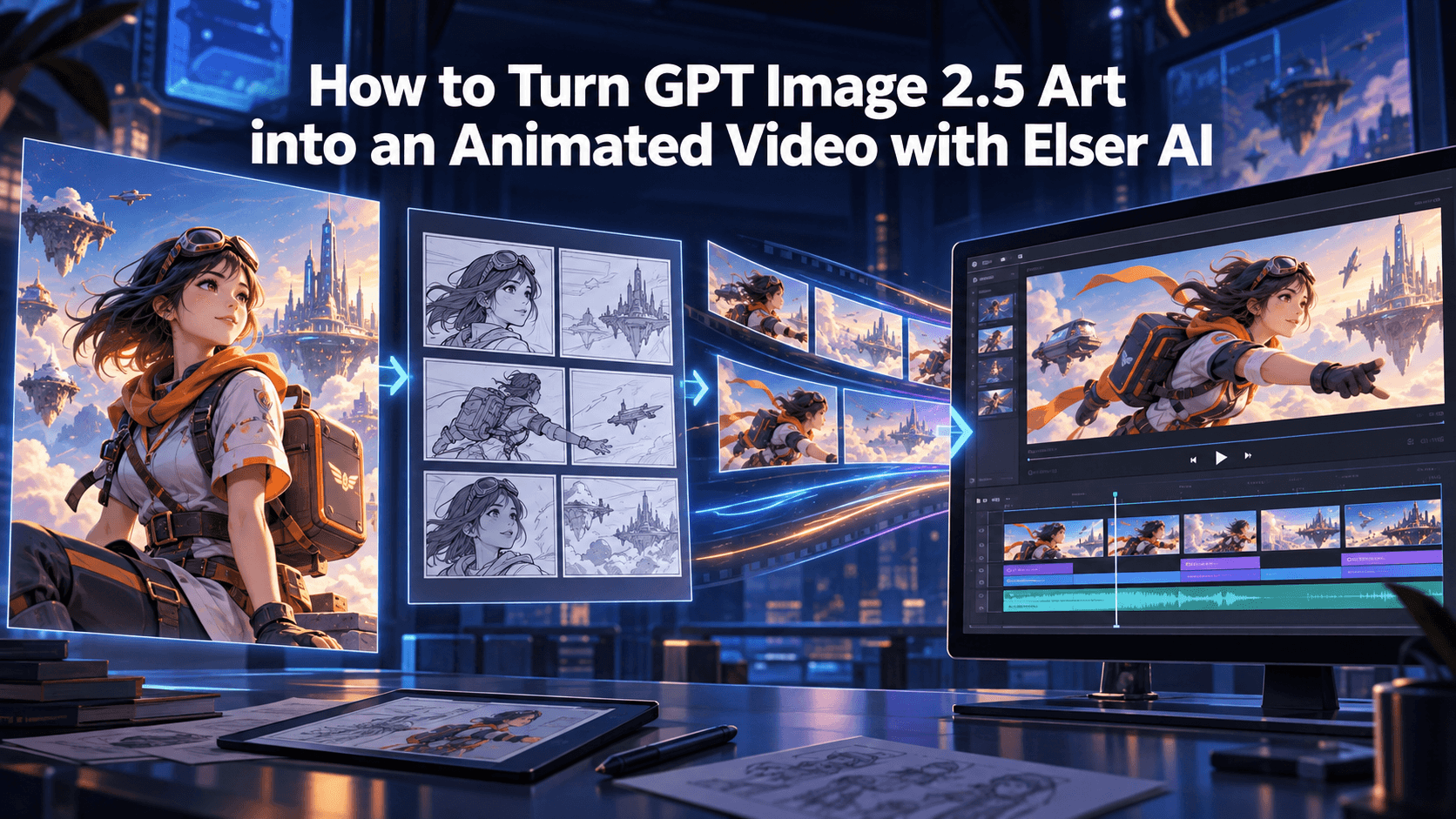 How to Turn GPT Image 2.5 Art into an Animated Video with Elser AI