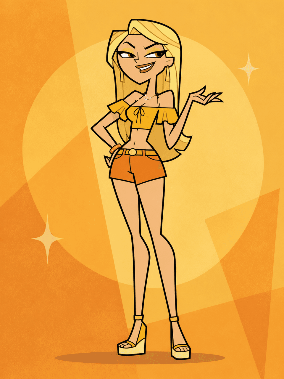 Total Drama OC Maker example featuring chaotic wildcard in reaction poses
