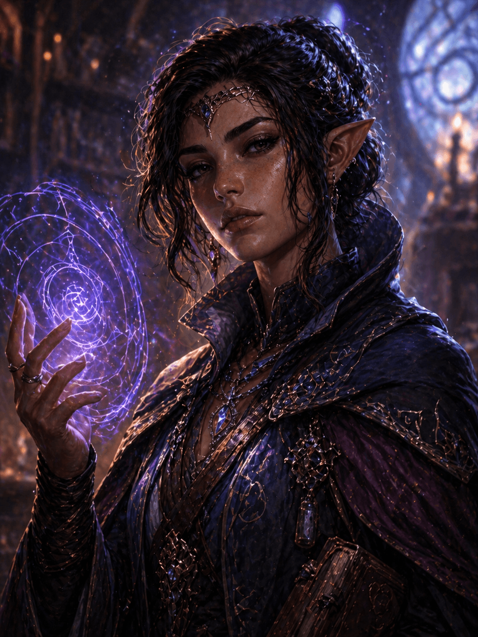 Arbeitsablaufschritt des DND Character Maker, der Skins und Aufkleber vor Skin-Ideen zeigt