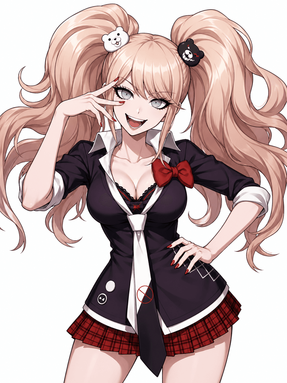 Beispiel im Danganronpa OC Maker mit einem Wild-Card-Freund in Heldenporträts