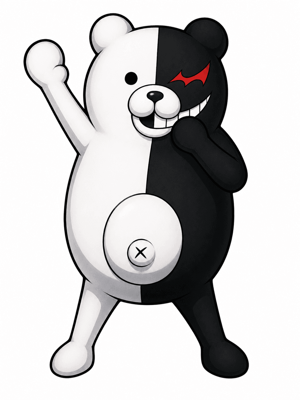 Arbeitsschritt im Danganronpa OC Maker mit übereinandergestapelten Outfits vor den Charakternotizen