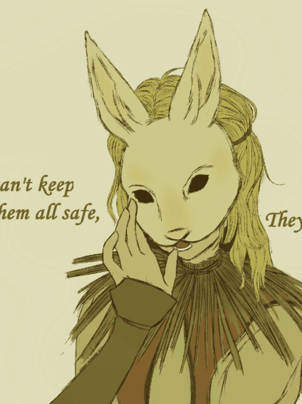 Interface du créateur de personnages Harpy Hare OC montrant un éclaireur de meute avec des indices visuels spécifiques aux harpy hare pour les cartes de territoire