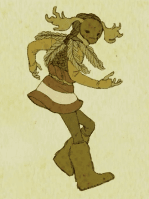 Étape du flux de travail du créateur de personnages Harpy Hare OC montrant les jetons de clan avant les notes sur le personnage