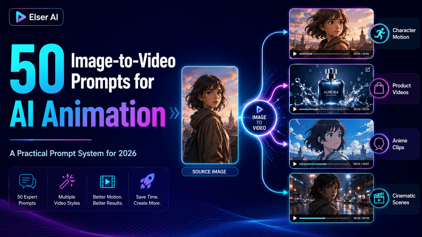 50 Image-to-Video Prompts for AI Animation: A Practical Prompt System for 2026