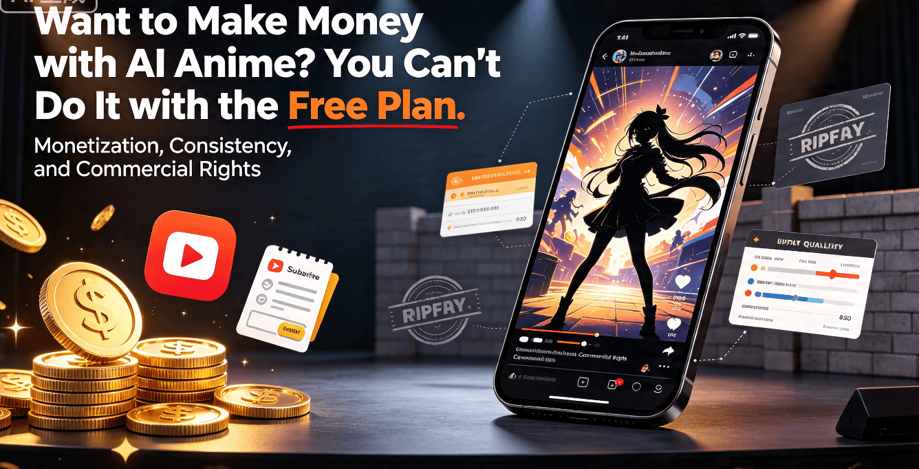 Want to Make Money with AI Anime? You Can't Do It with the Free Plan