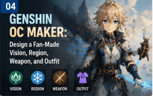 Genshin OC Maker: Design a Fan-Made Vision, Region, Weapon, and Outfit