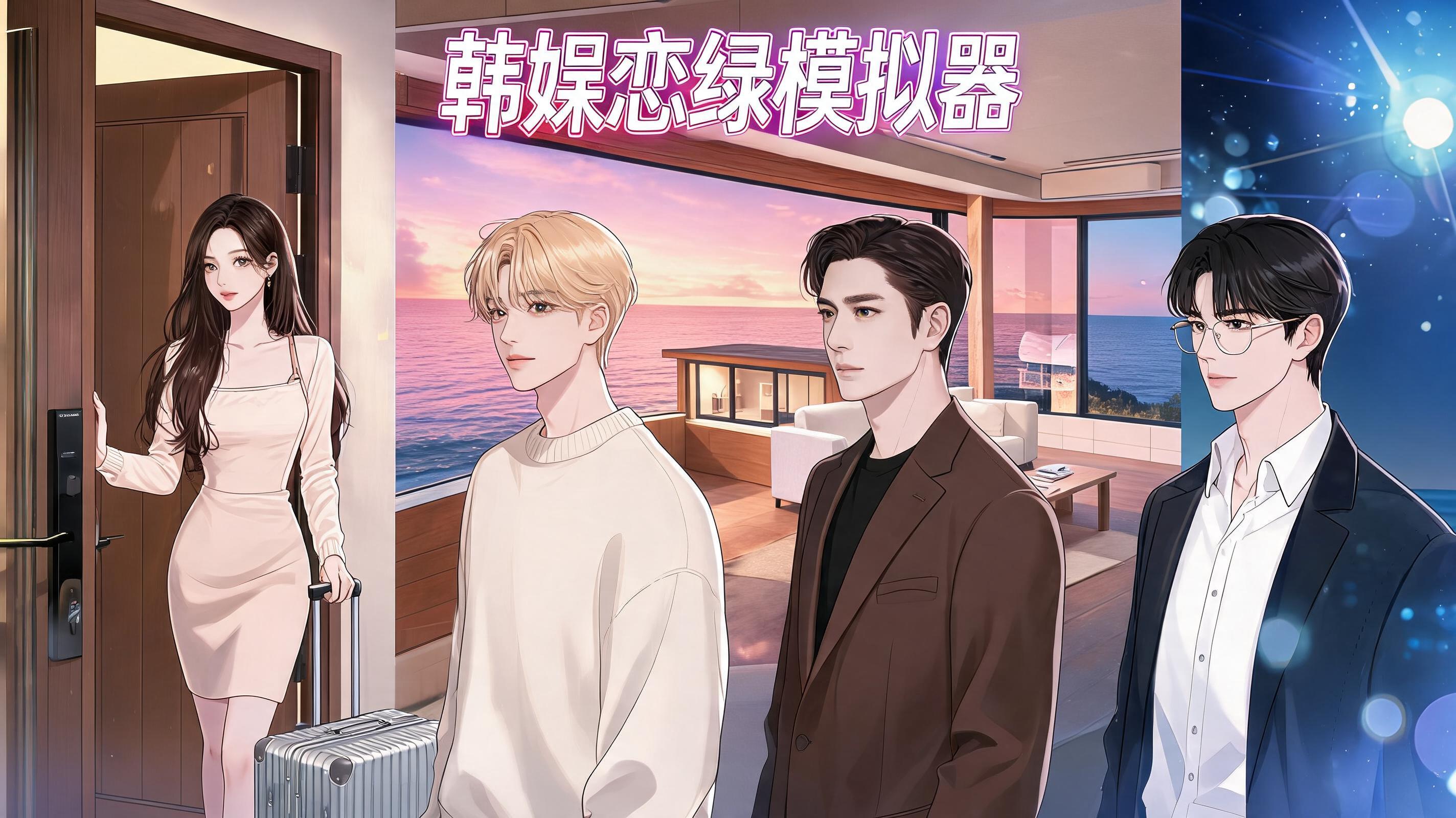 拉着行李箱推开门，众人投来惊艳的目光