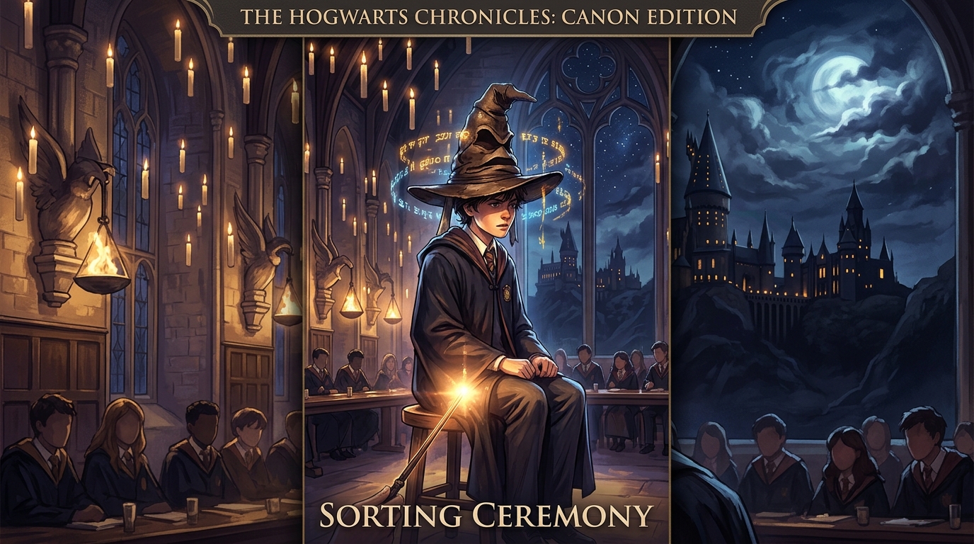 The Sorting Hat makes its decision.